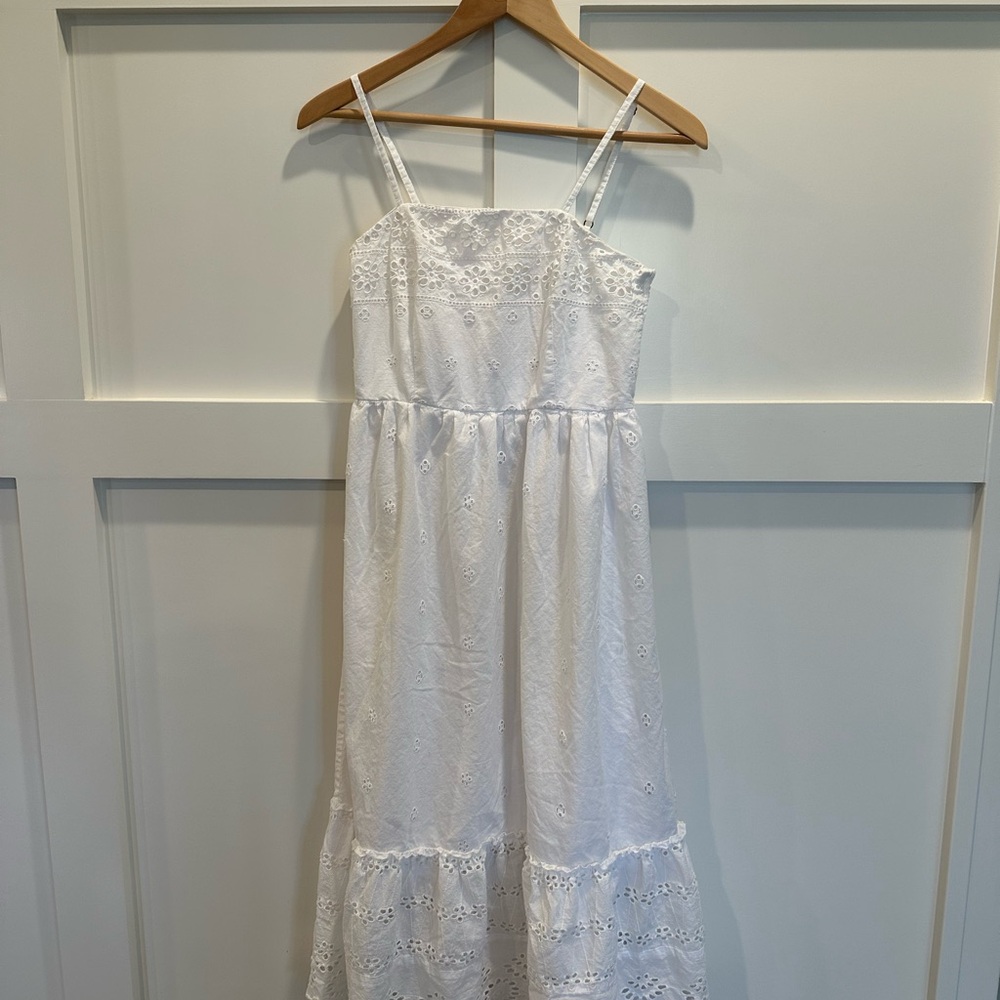 Japna White Eyelet Cotton Sundress